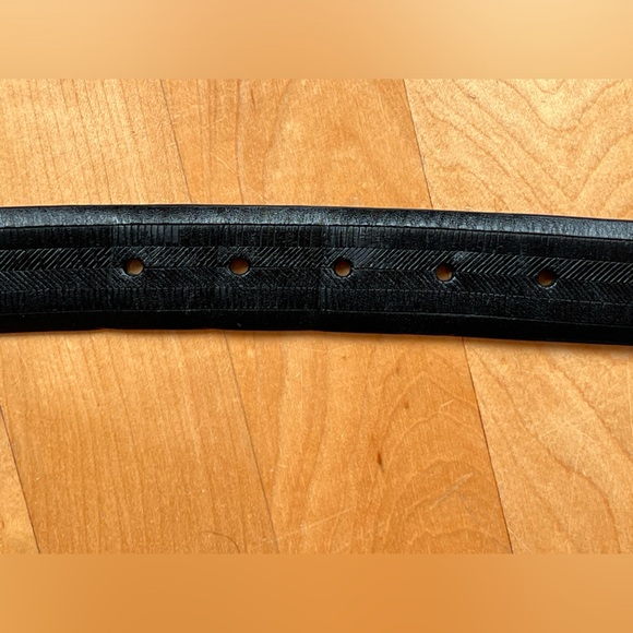 👔Italian Vegetable Tanned Leather | Trafalgar Belt | 36/90 | Black with Silver - Picture 7 of 17